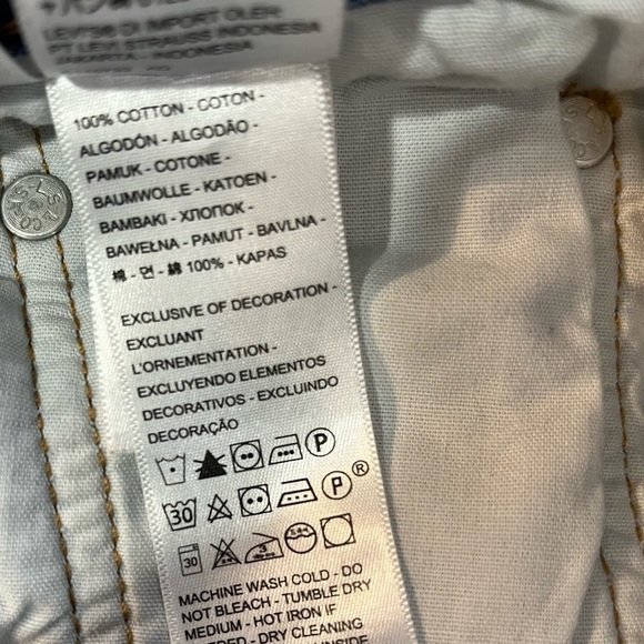 Levi’s 501 Premium Womens Distressed Button Fly High Rise Blue Jeans Sz 29/30 - Picture 12 of 15